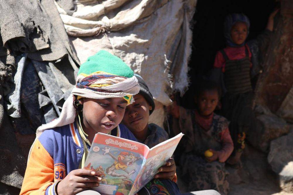 anak-anak korban konflik Yaman (Twitter.com/UNHCR Yemen)