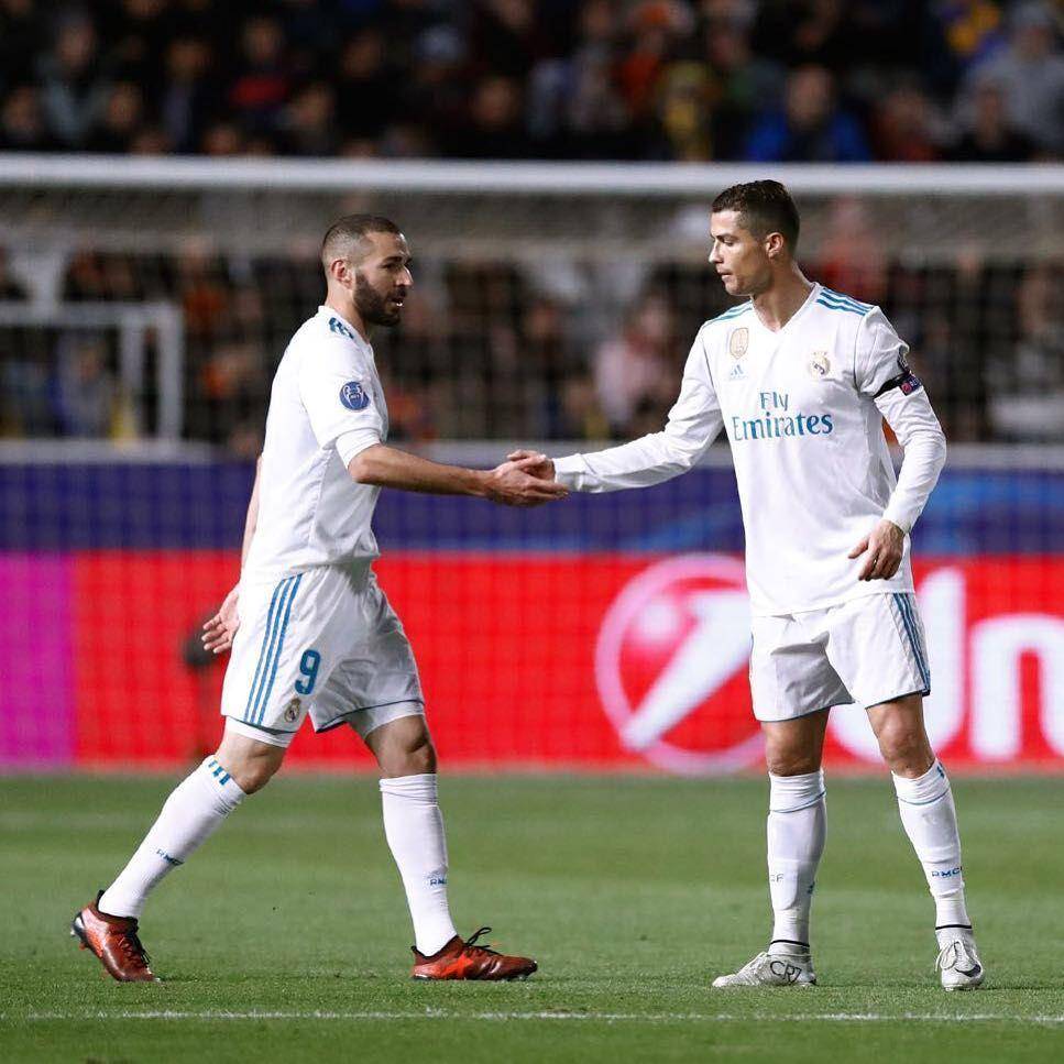 Karim Benzema dan Cristiano Ronaldo saat masih bermain bersama untuk Real Madrid. (instagram.com/karimbenzema)