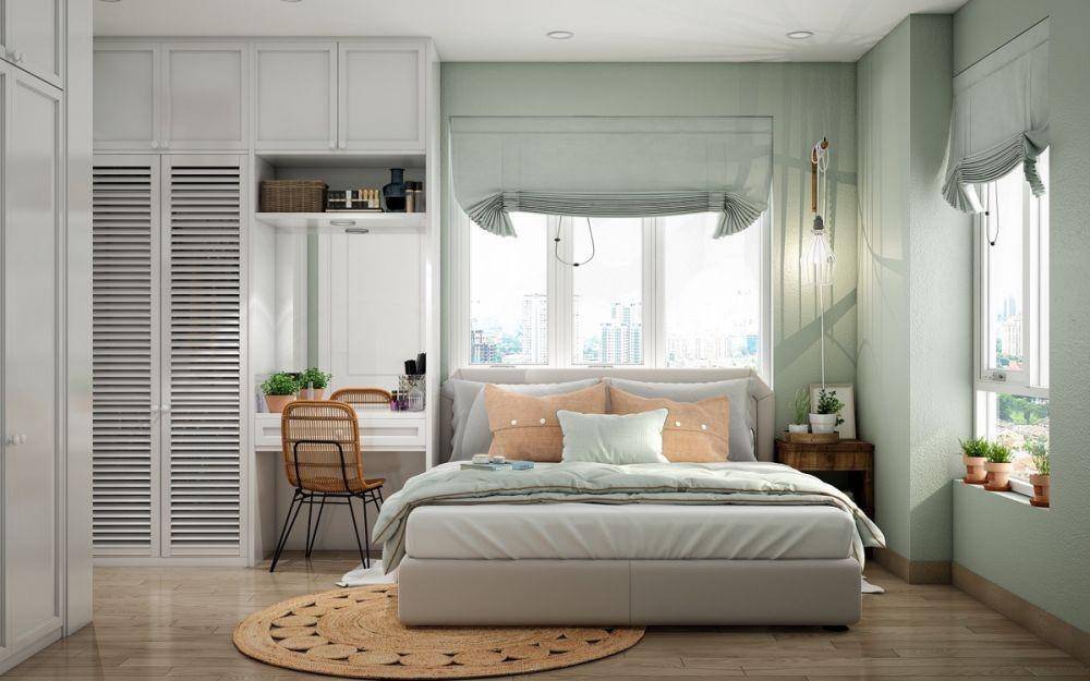 Desain Ruangan Warna Sage Green (home-designing.com/Oanh Phuong)