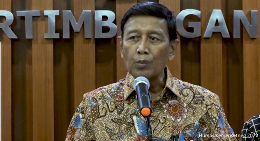Kepala Dewan Pertimbangan Presiden (Wantimpres) Wiranto ketika memberikan keterangan usai bertemu dengan BEM Nusantara (Tangkapan layar YouTube Sekretariat Negara)
