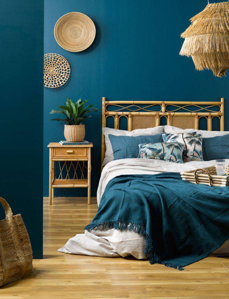 ilustrasi kamar tidur bernuansa tropis (pinterest.com/homestolove.co.nz)