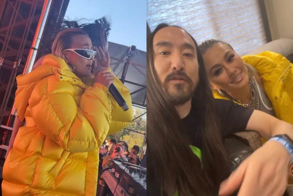 10 Potret Konser Agnez Mo di Miami Amerika, Duet Bareng Steve Aoki