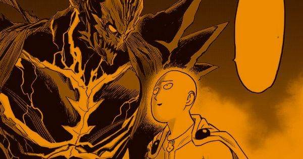 Saitama memprovokasi Garou untuk menghajarnya ( tonarinoyj.jp/One Punch Man )
