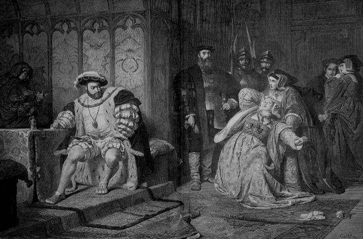 Ilustrasi Henry VIII dari Inggris mengusir Anne Boleyn. (commons.wikimedia.org/Karl Piloty)