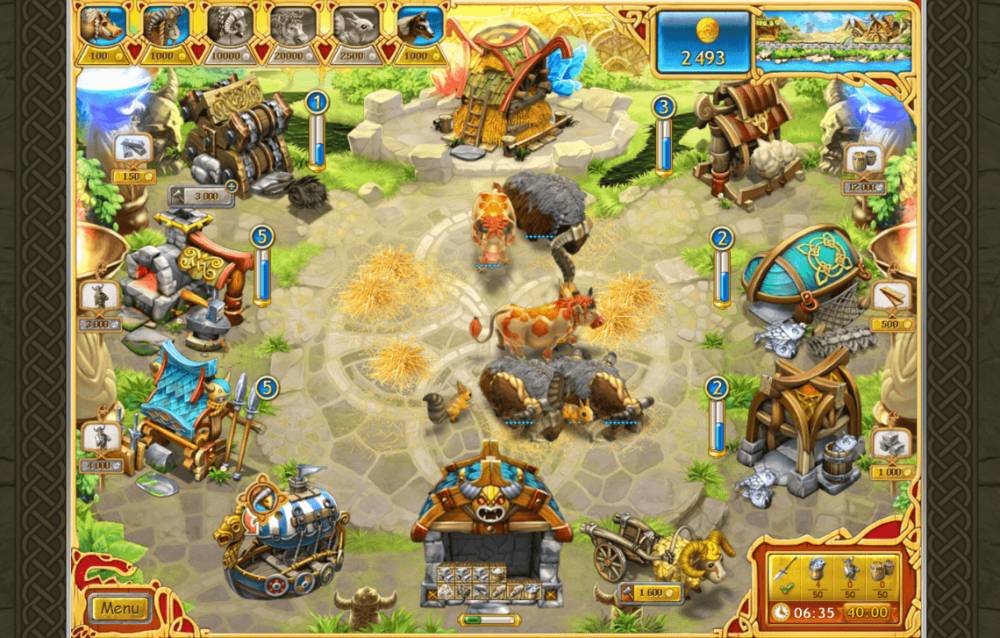 gameplay Asgard (dok. Melesta/Farm Frenzy: Viking Heroes)