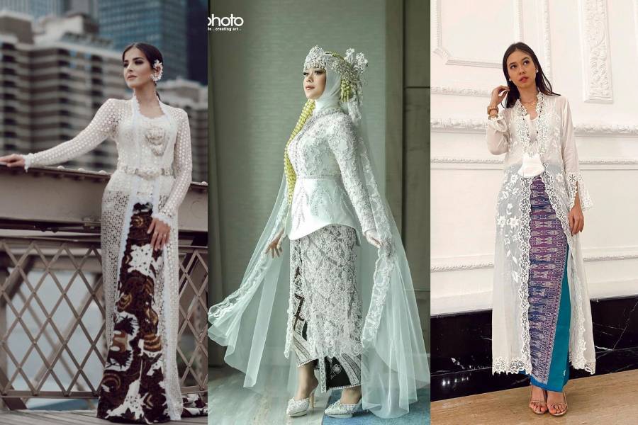 inspirasi kebaya warna broken white (instagram.com/tasyafarasya | instagram.com/renzilazuardi | instagram.com/yukikt)
