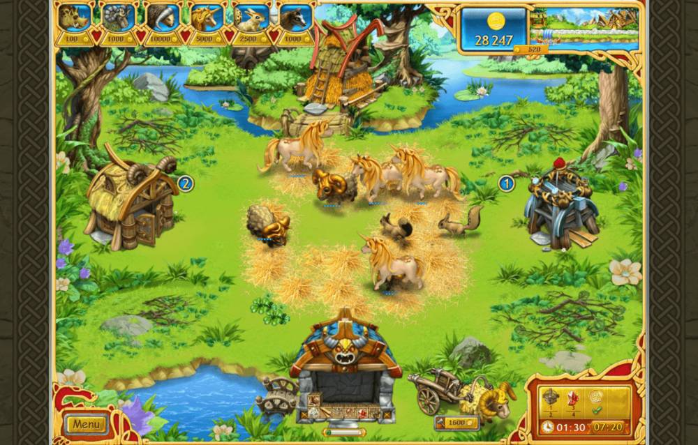 gameplay Ljosalfheim (dok. Melesta/Farm Frenzy: Viking Heroes)