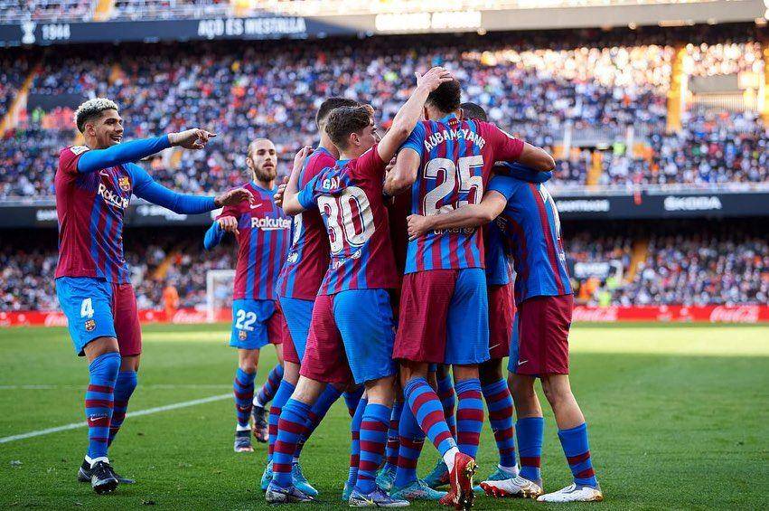 Barcelona menang 4-1 di markas Valencia pada 20 Februari 2022. (instagram.com/pablogavi)