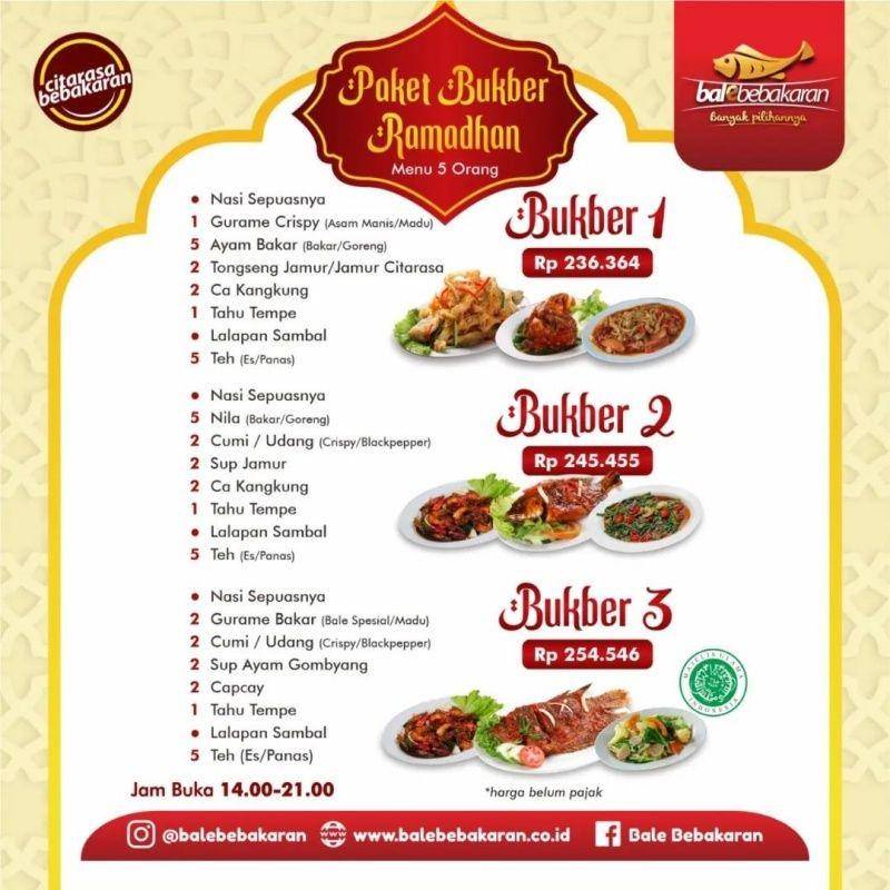 Rekomendasi Tempat Buka Bersama di Yogyakarta (instagram.com/balebebakaran)
