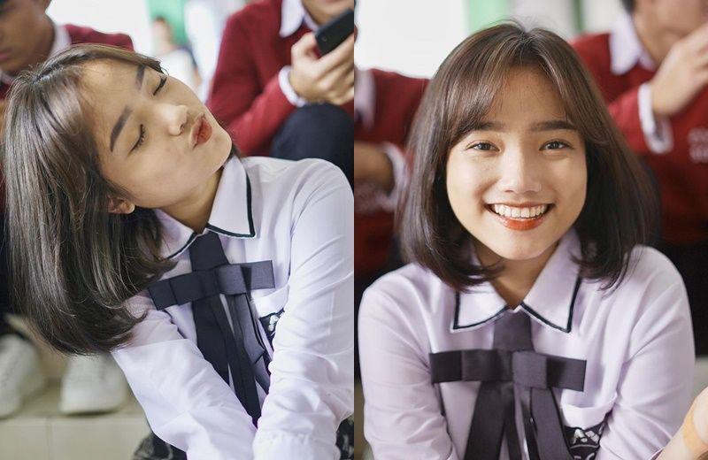 10 Potret Fuji Pakai Seragam SMA saat Syuting Film Terbaru, Unyu!