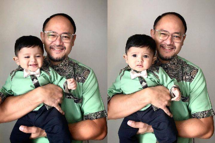kolase potret Satrio Dewandoro dan Baby Syaki (instagram.com/satriodewandoro)