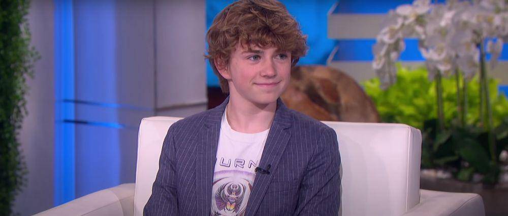 Walker Scobell saat menghadiri acara talkshow 'The Ellen Show' (youtube.com/TheEllenShow)