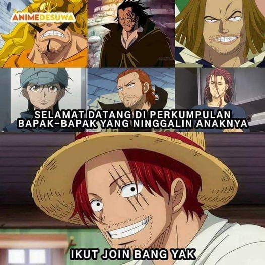 Shanks sebagai sosok ayah ( facebook.com/ Animedesuwa )