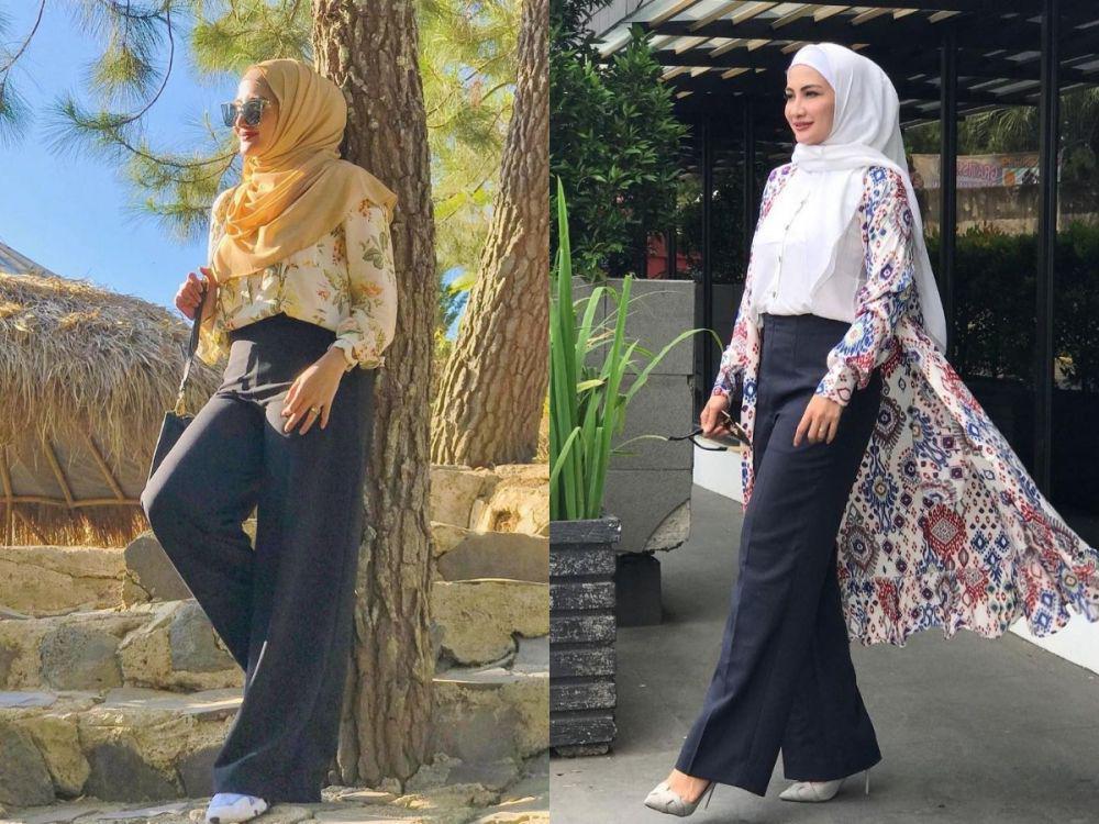 9 Referensi Outfit Hijab ala Natalie Sarah, Semi Kasual nan Feminin