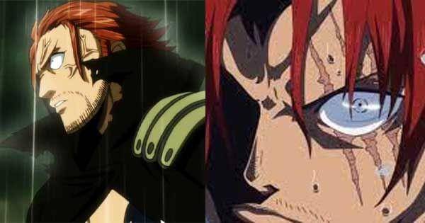 Momen serius Shanks dan Gildarts  ( Dok. A-1 Pictures / Fairy Tail ) ( Dok. Toei Animation / Shanks )