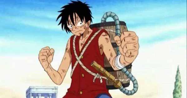 Luffy membawa drum air saat melawan Crocodile ( Dok. Toei Animation/One Piece __
