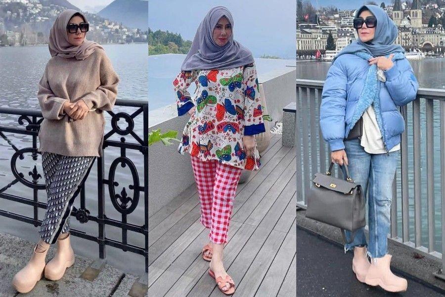 9 Inspirasi OOTD Hijab saat Liburan ala Amy Qanita, Selalu Kece!
