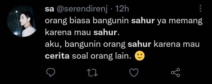 cuitan receh saat sahur (twitter.com/serendirenj)