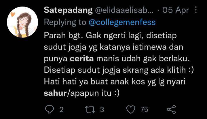 cuitan receh saat sahur (twitter.com/elidaaelisabeth)