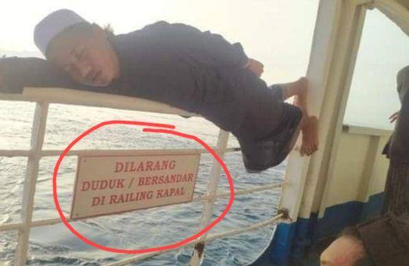 orang melanggar aturan (instagram.com/humorsantuy)