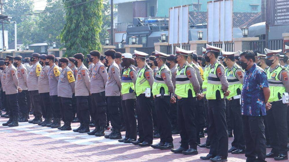 Apel gelar pasukan di Polresta Surakarta. (Dok/Humas Polresta Surakarta)