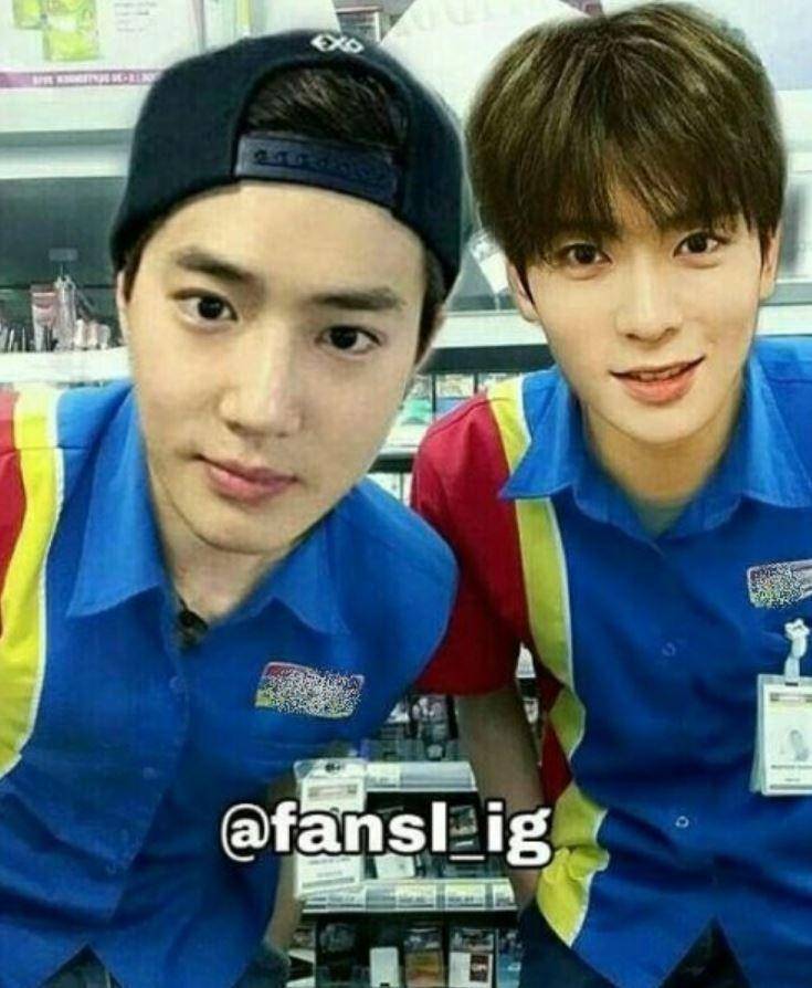 foto editan artis Korea jadi kasir (instagram.com/fansl_ig)