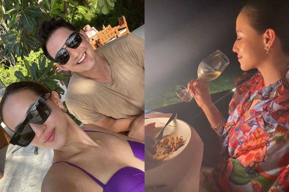 10 Potret Romantis Honeymoon Mike Lewis dan Janisa di Maldives