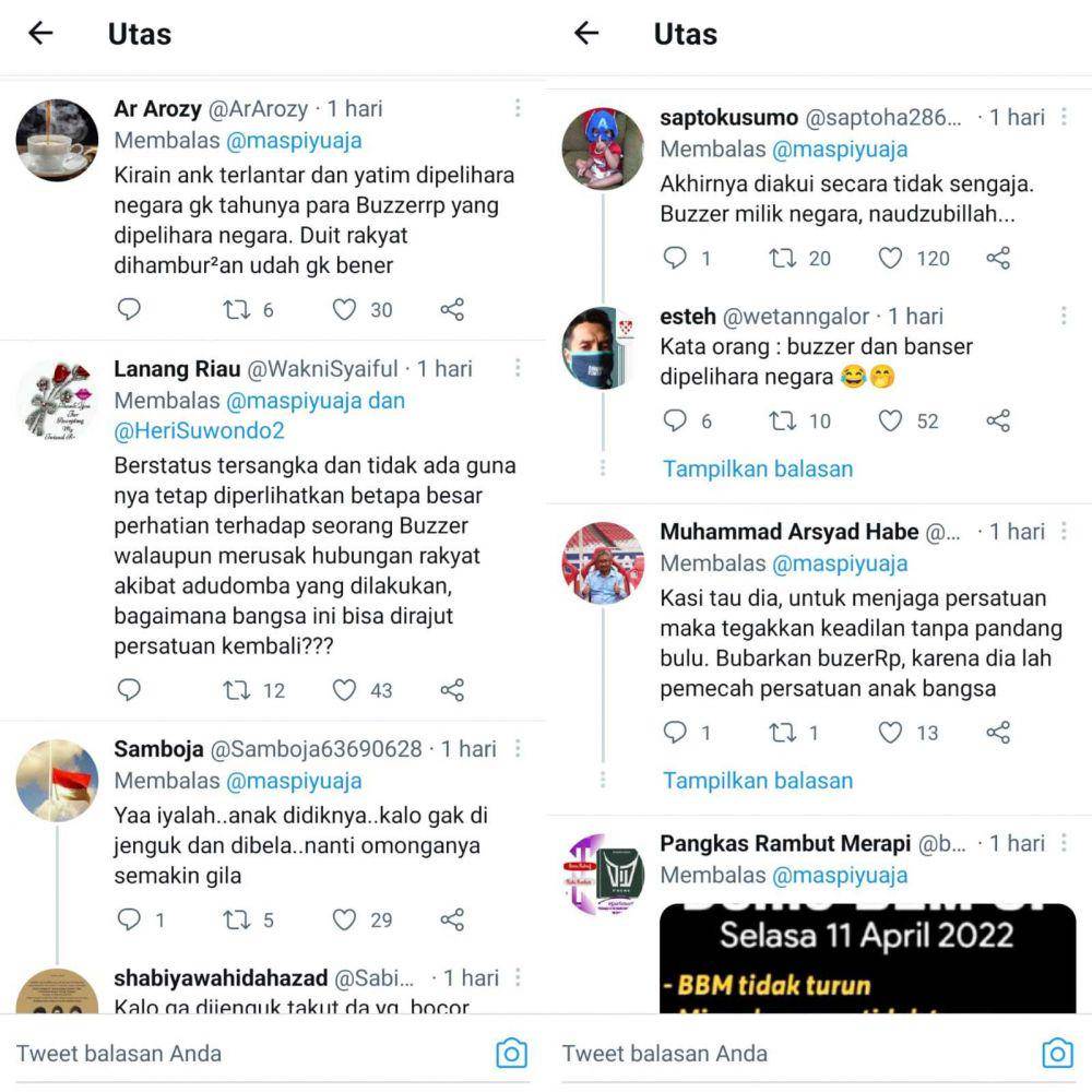 Twitter akun Mas Piyu