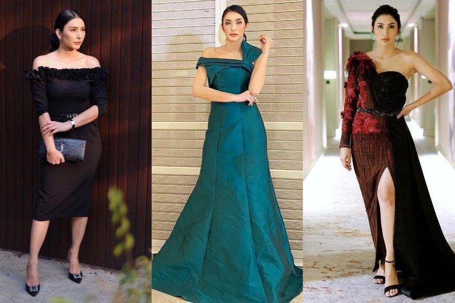 Inspirasi dress pesta ala Tyas Mirasih (instagram.com/tyasmirasih)