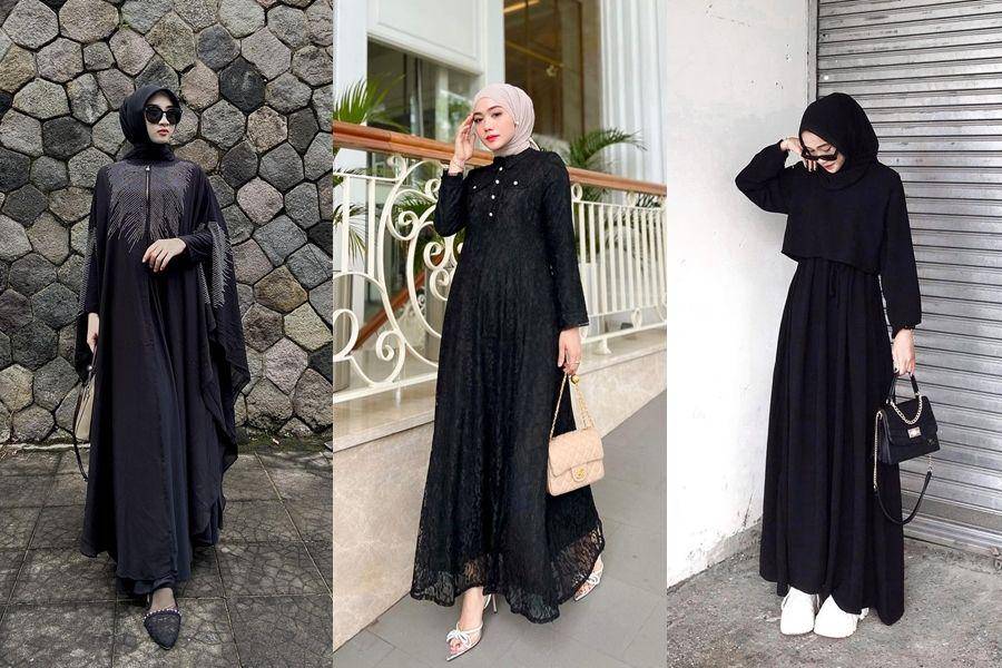 Referensi OOTD warna hitam untuk buka bersama (instagram.com/billaams | instagram.com/yollaanggitaaa | instagram.com/putry_ya_)