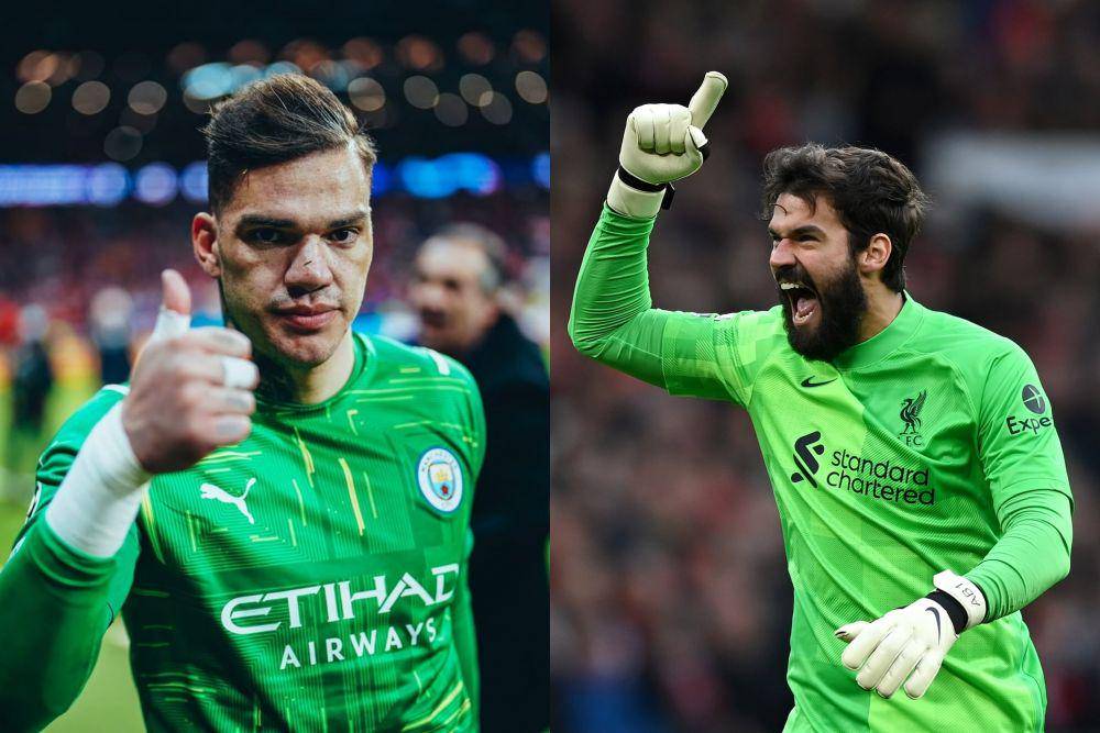 Ederson dan Alisson (instagram.com/mancity | twitter.com/LFC)