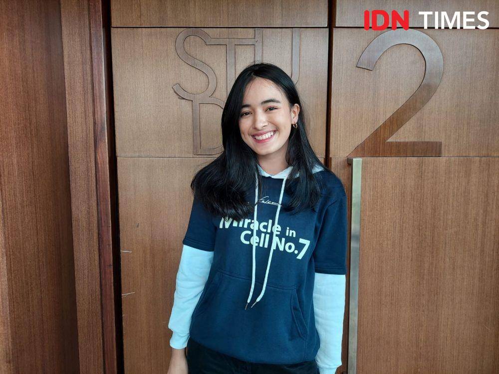 Mawar De Jongh di Showcase Falcon Picture pada Kamis 14/4/2022 (IDN Times/Erfah Nanda)