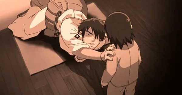 Tokine mendapati ayahnya yang sekarat ( Dok. Sunrise / Kekkaishi )