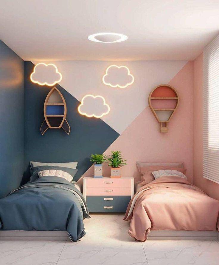 ilustrasi kamar tidur gabungan laki-laki dan perempuan (pinterest.com/Rouza)