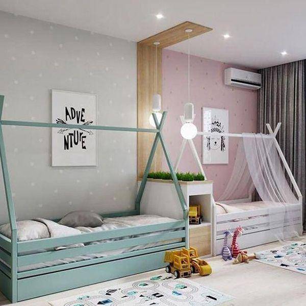 ilustrasi kamar tidur gabungan laki-laki dan perempuan (pinterest.com/Michele Mueller)