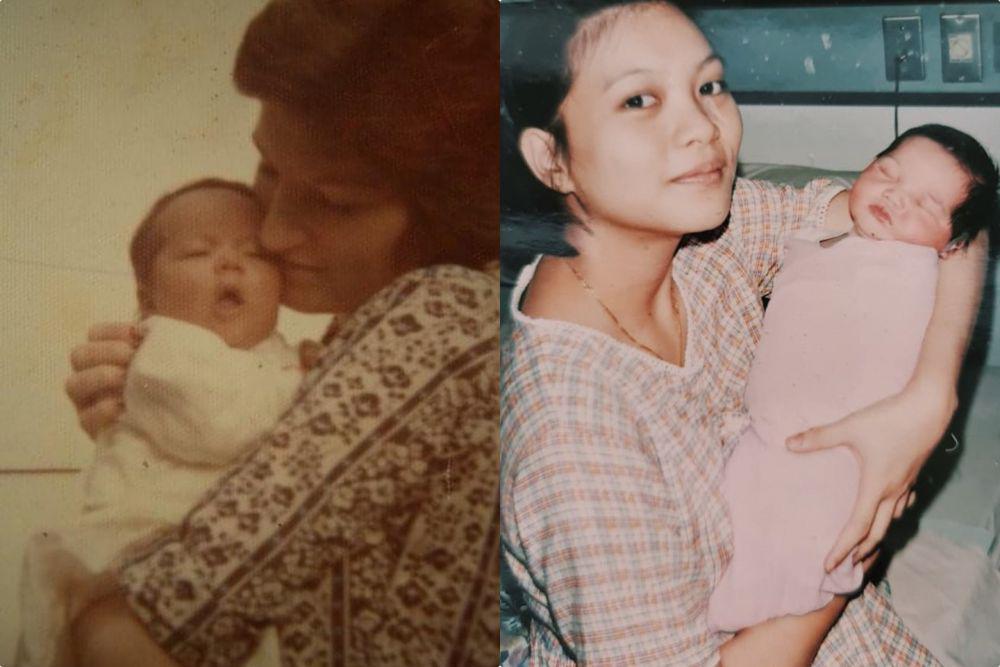 10 Potret Lawas Artis Cewek Baru Lahir di Pangkuan Ibu