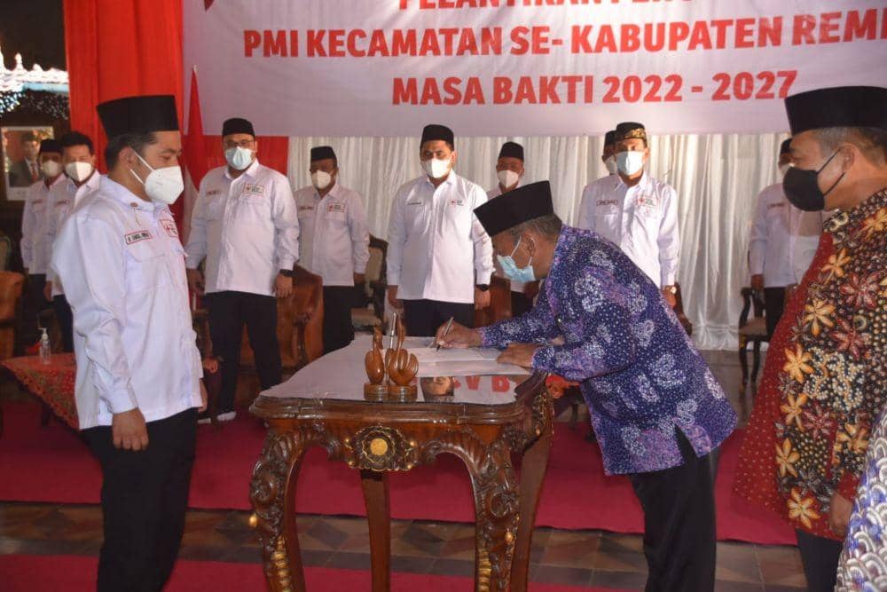 Acara pelantikan pengurus PMI Kabupaten Rembang. (Dok Humas Pemprov Jateng)