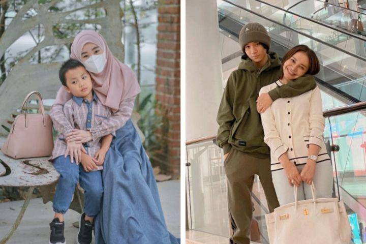 kolase potret artis single mom dan putra semata wayang (instagram.com/larissachou | instagram.com/itsrossa910)