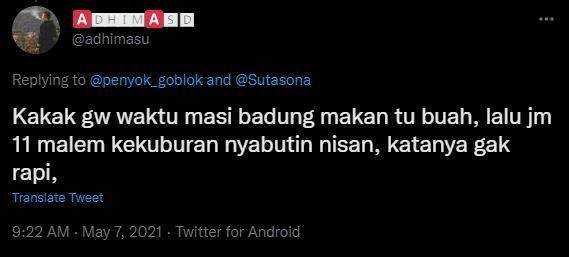 Efek kocak buah kecubung (twitter.com/adhimasu)