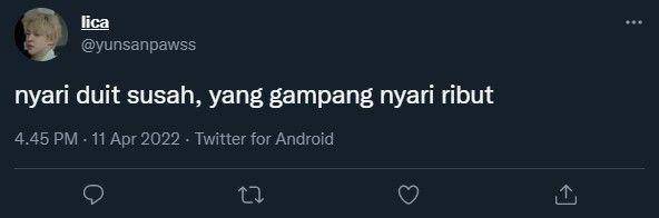 cuitan warganet soal nyari duit (twitter.com/yunsanpawss)