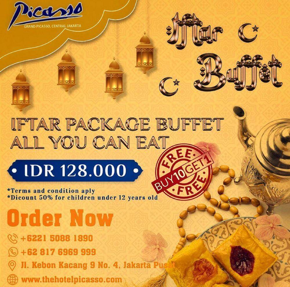 ilustrasi promo bukber all you can eat di grand picasso hotel (instagram.com/grandpicassohotel)