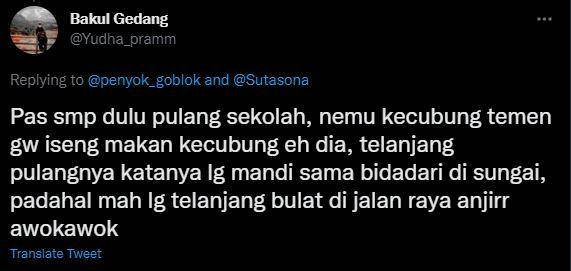 Efek kocak buah kecubung (twitter.com/Yudha_pramm)