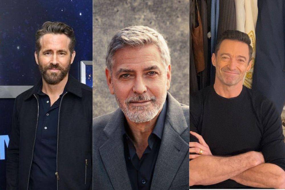 kolase: Ryan Reynolds (instagram.com/vancityreynolds) | George Clooney (instagram.com/johnrussophoto) | Hugh Jackman (instagram.com/thehughjackman)