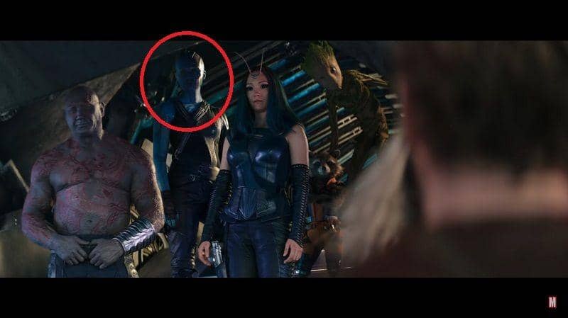 Nebula (dilingkari) terlihat di teaser Love and Thunder. (Dok. Marvel Studio/Thor: Love and Thunder)