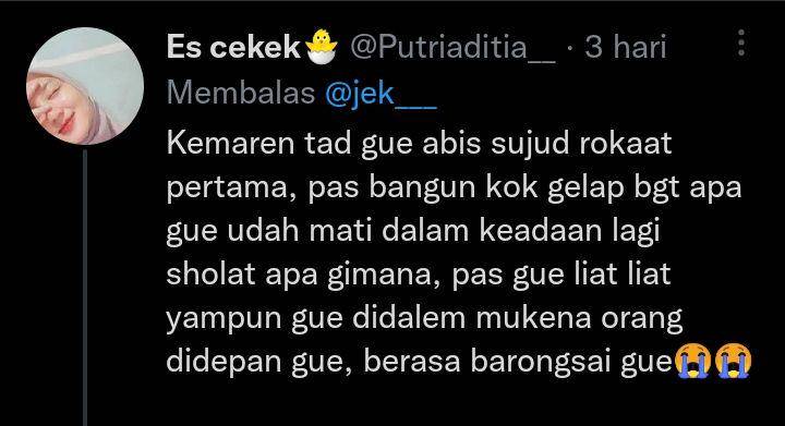 curhat kocak saat salat tarawih (twitter.com/putriaditia)