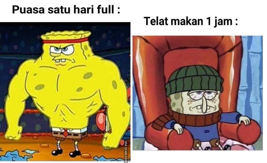 Meme Spongebob Ramadhan (Twitter/ 1cak)