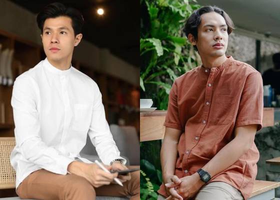 Rekomendasi merek kemeja collar band pria yang cocok dipakai saat Lebaran (Instagram.com/heymale.id | Instagram.com/oxfoord)