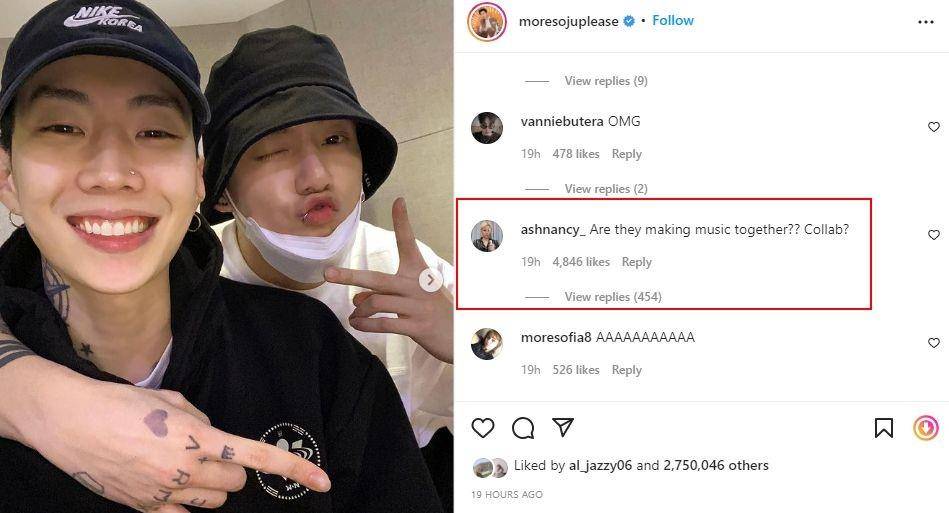 Jay Park foto bareng Jungkook BTS di studio rekaman. (instagram.com/moresojuplease)