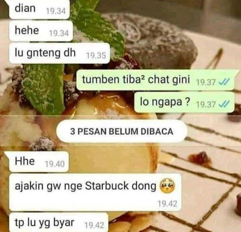 chat modus merayu (instagram.com/id.dagelan)