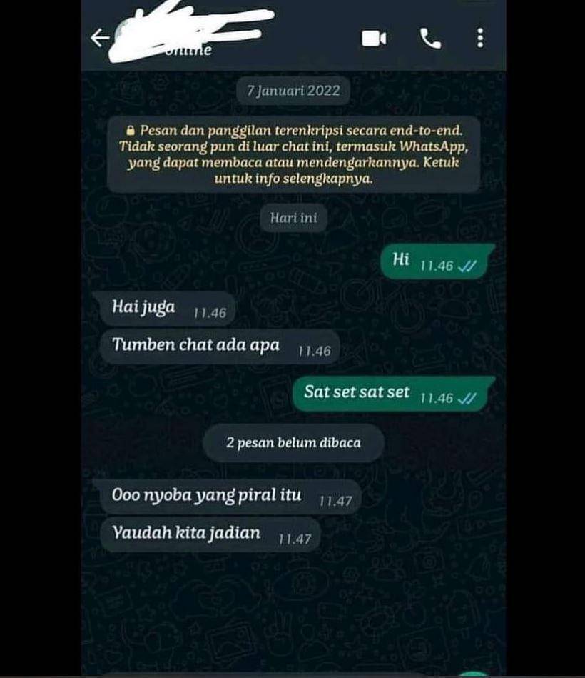 chat modus merayu (instagram.com/sukijan.id)